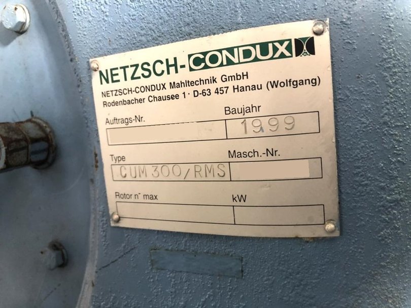 NETZSCH製粉砕機の詳細画像|1枚目